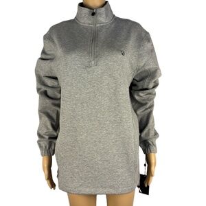 NWT Extracurricular Mens Grey Size Small Heathered Quarter-Zip Athletic